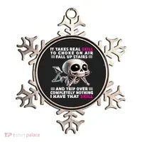Skeleton It Takes Real Skill To Choke On Air Fall Up Stairs Sweat Ornament thumb 0