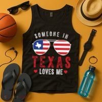 Someone In Texas Loves Me On Champion Tank Top thumb 4