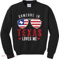 Someone In Texas Loves Me On Champion Kids Sweatshirt thumb 0