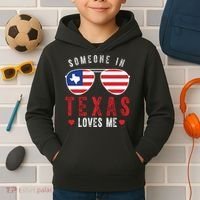 Someone In Texas Loves Me On Champion Kids Hoodie thumb 2