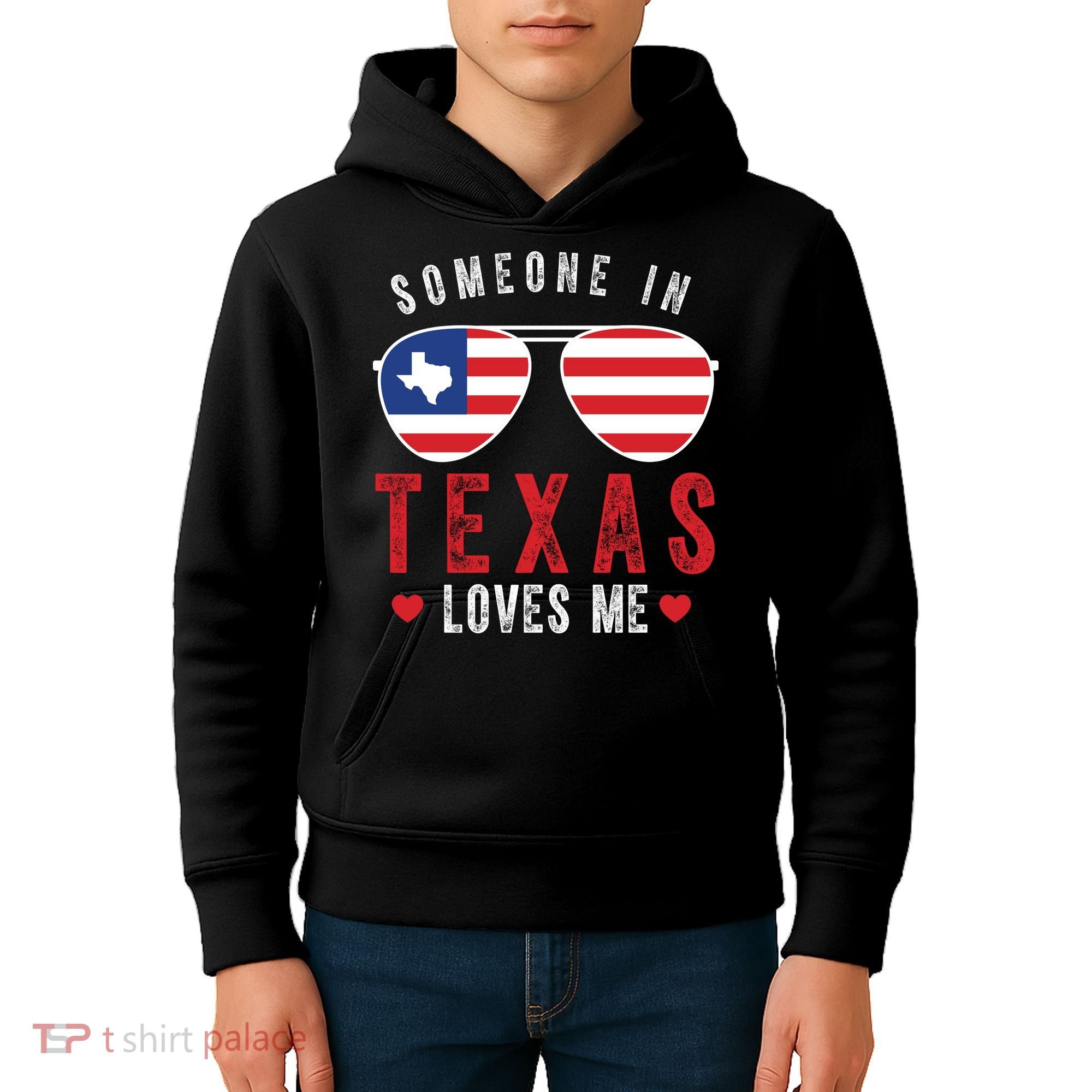 Someone In Texas Loves Me On Champion Kids Hoodie