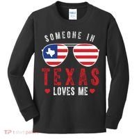 Someone In Texas Loves Me On Champion Kids Long Sleeve Shirt thumb 0