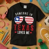 Someone In Texas Loves Me On Champion Kids T-Shirt thumb 3