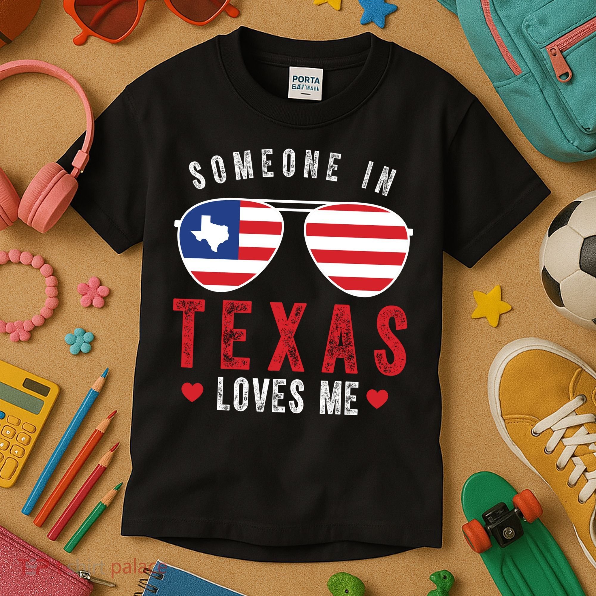 Someone In Texas Loves Me On Champion Kids T-Shirt