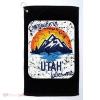 Someone In Utah Loves Me Golf Towel thumb 0