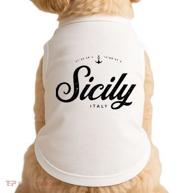 Sicily Italy Vintage Retro Doggie Tank