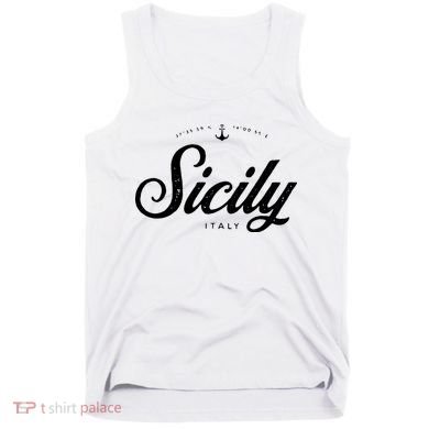 Sicily Italy Vintage Retro Tank Top