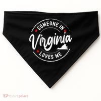 Someone In Virginia Loves Me USA-Made Doggie Bandana thumb 0