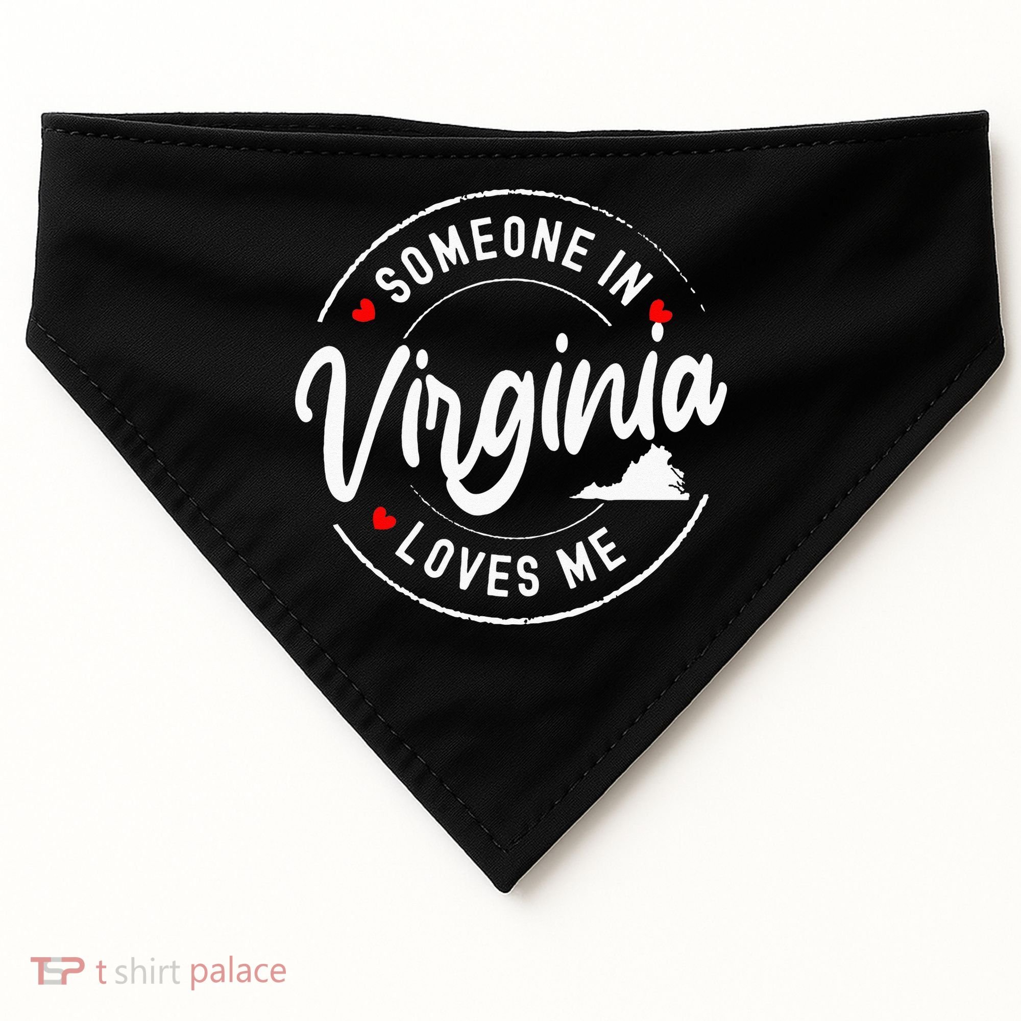 Someone In Virginia Loves Me USA-Made Doggie Bandana