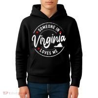 Someone In Virginia Loves Me Kids Hoodie thumb 4