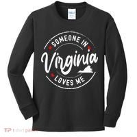 Someone In Virginia Loves Me Kids Long Sleeve Shirt thumb 0