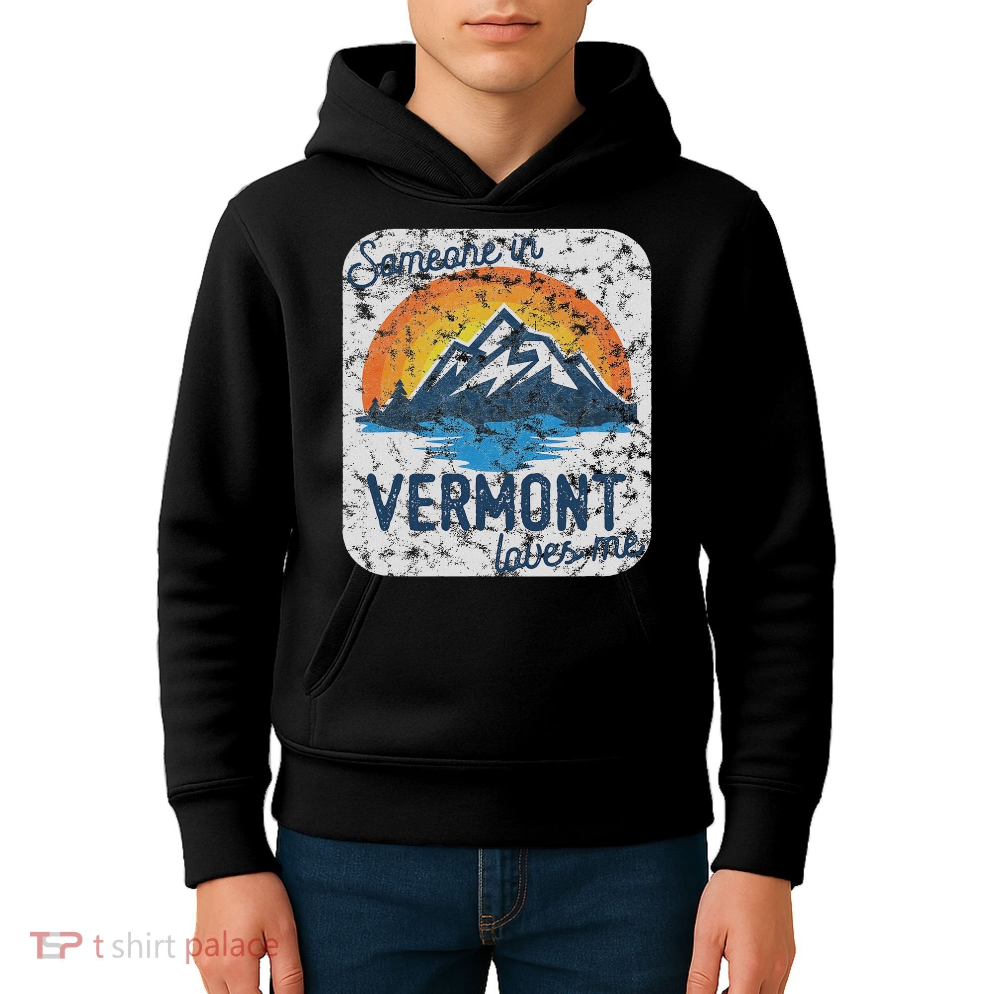 Someone In Vermont Loves Me Kids Hoodie