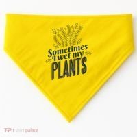 Sometimes I Wet My Plants Funny USA-Made Doggie Bandana thumb 0