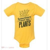 Sometimes I Wet My Plants Funny Baby Bodysuit thumb 0