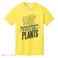 Sometimes I Wet My Plants Funny Kids T-Shirt thumb 0