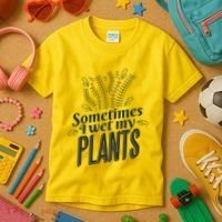 Sometimes I Wet My Plants Funny Kids T-Shirt thumb 3