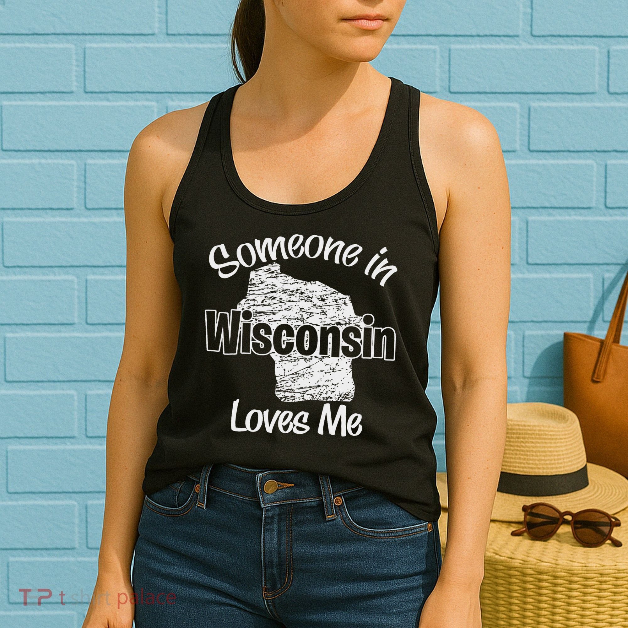 Someone In Wisconsin Loves Me Woman Boy Women's Tank Top