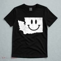 Smiling In Wa Funny Washington Happy Face T-Shirt thumb 5