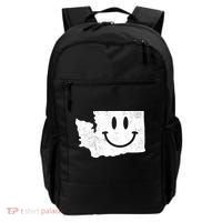 Smiling In Wa Funny Washington Happy Face Backpack thumb 0