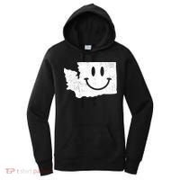 Smiling In Wa Funny Washington Happy Face Women's Hoodie thumb 0