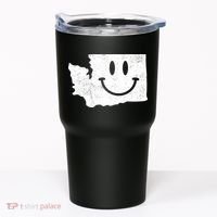 Smiling In Wa Funny Washington Happy Face Tumbler thumb 0