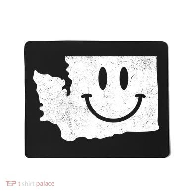 Smiling In Wa Funny Washington Happy Face Mousepad