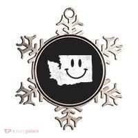 Smiling In Wa Funny Washington Happy Face Ornament thumb 0