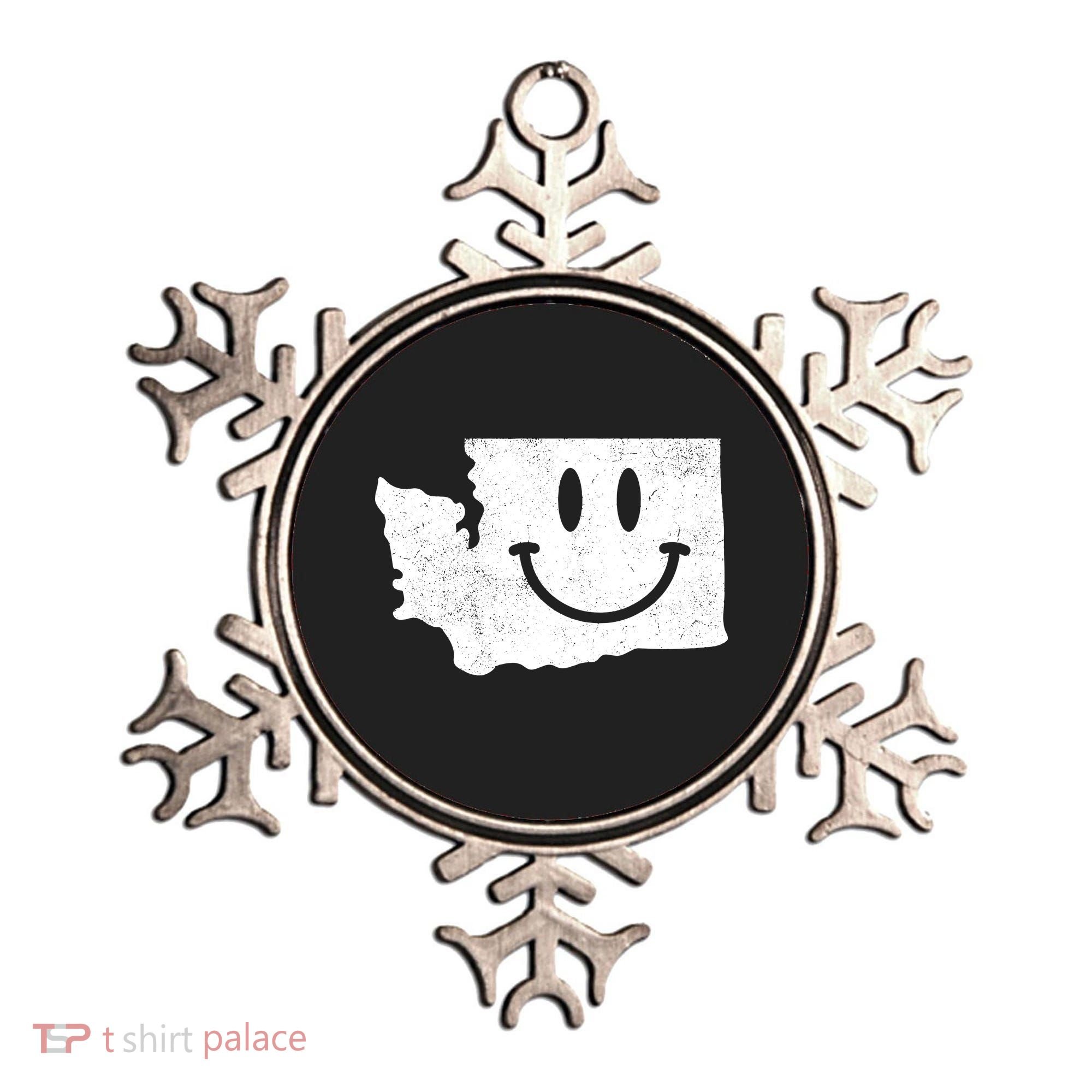 Smiling In Wa Funny Washington Happy Face Ornament