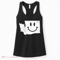 Smiling In Wa Funny Washington Happy Face Women's Tank Top thumb 0