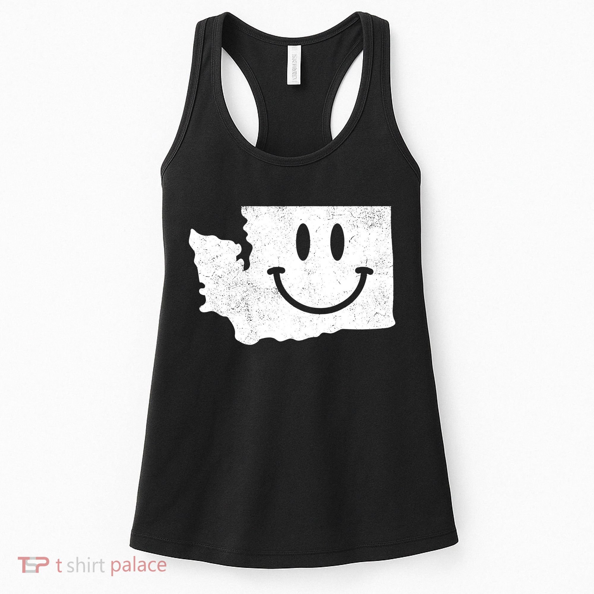 Smiling In Wa Funny Washington Happy Face Women's Tank Top