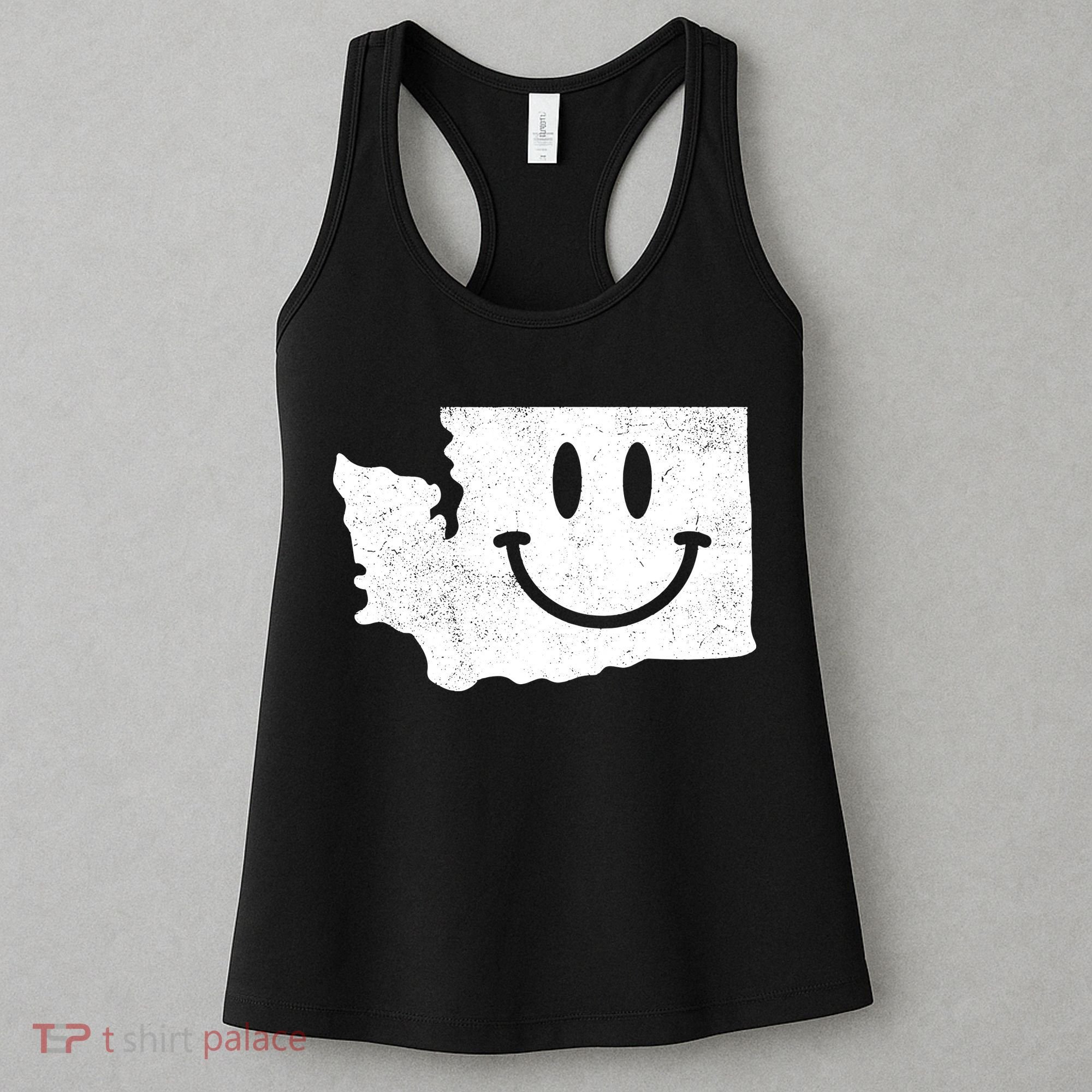 Smiling In Wa Funny Washington Happy Face Women's Tank Top
