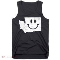 Smiling In Wa Funny Washington Happy Face Tank Top thumb 0
