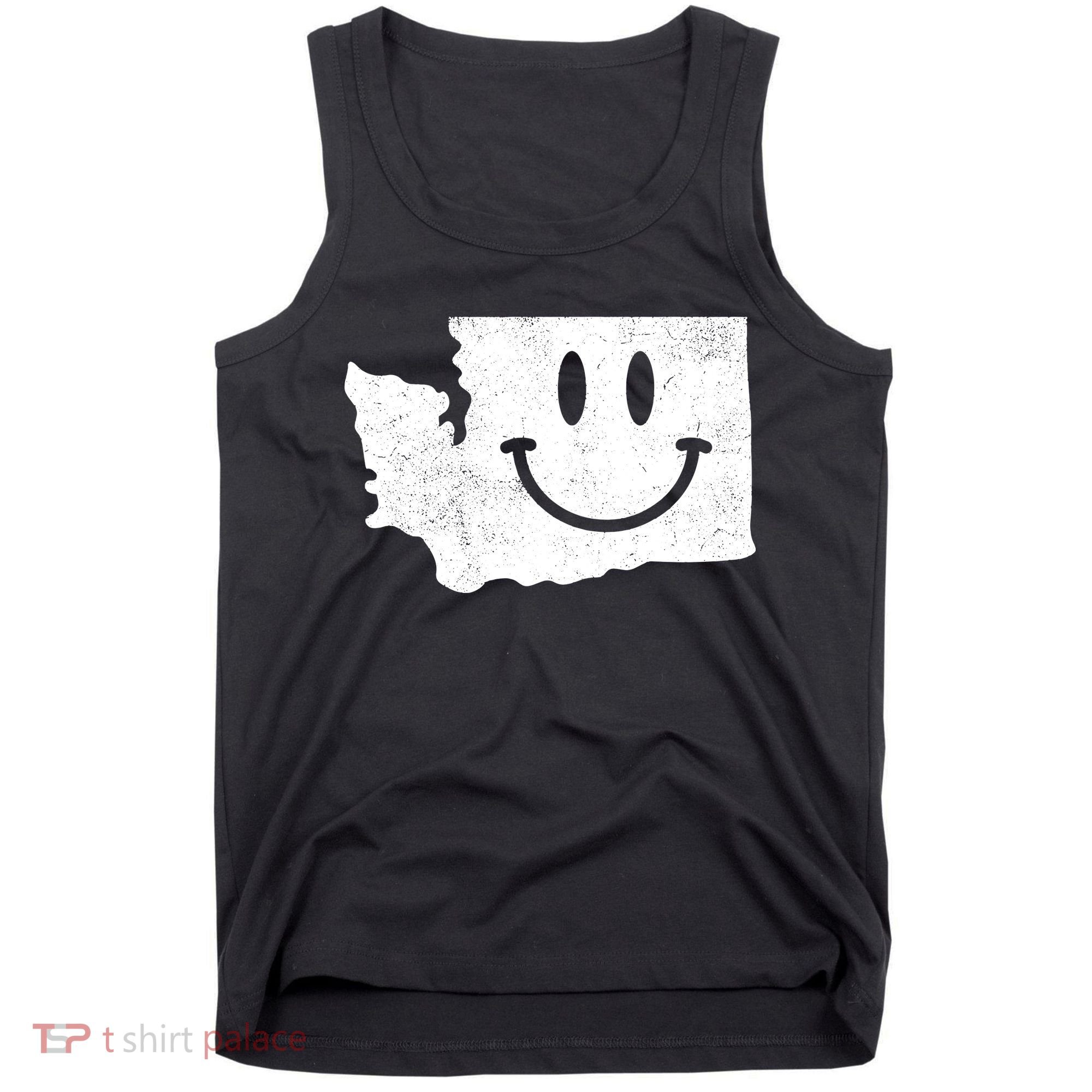 Smiling In Wa Funny Washington Happy Face Tank Top
