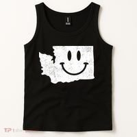 Smiling In Wa Funny Washington Happy Face Tank Top thumb 2