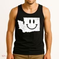 Smiling In Wa Funny Washington Happy Face Tank Top thumb 3
