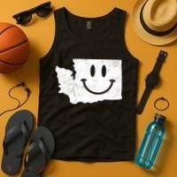 Smiling In Wa Funny Washington Happy Face Tank Top thumb 4