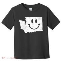 Smiling In Wa Funny Washington Happy Face Toddler T-Shirt thumb 0
