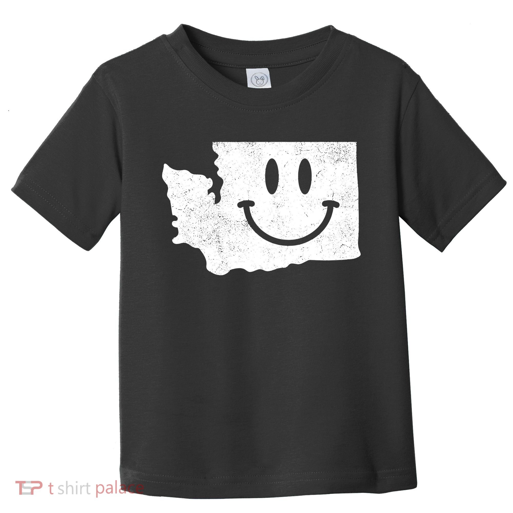 Smiling In Wa Funny Washington Happy Face Toddler T-Shirt