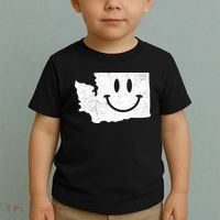 Smiling In Wa Funny Washington Happy Face Toddler T-Shirt thumb 2