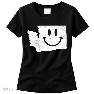 Smiling In Wa Funny Washington Happy Face Women's T-Shirt