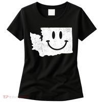 Smiling In Wa Funny Washington Happy Face Women's T-Shirt thumb 0
