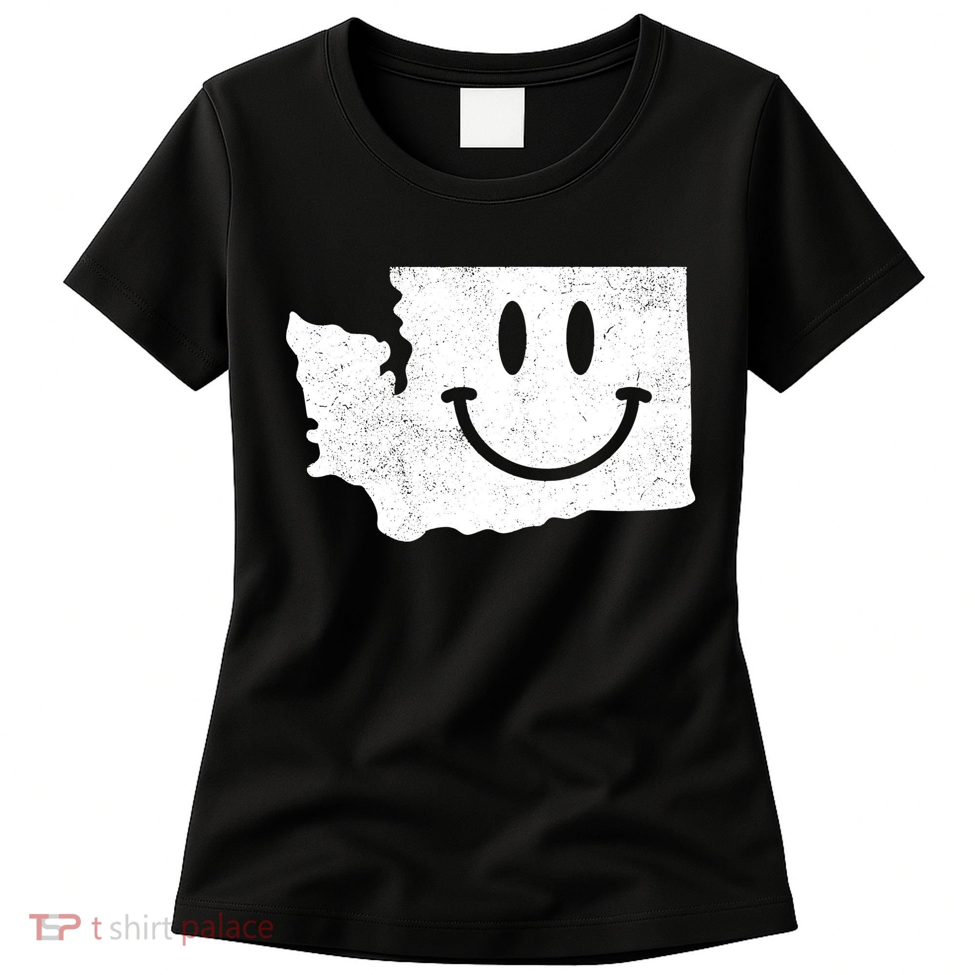 Smiling In Wa Funny Washington Happy Face Women's T-Shirt