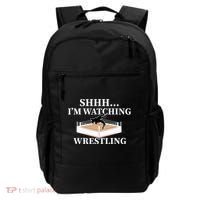 Shhh IM Watching Wrestling Wrestling Lover Gift Backpack thumb 0