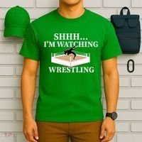 Shhh IM Watching Wrestling Wrestling Lover Gift T-Shirt thumb 6