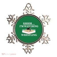Shhh IM Watching Wrestling Wrestling Lover Gift Ornament thumb 0