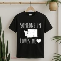 Someone In Washington Wa States Loves Me Heart Souvenir T-Shirt thumb 2