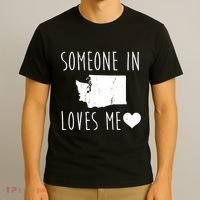 Someone In Washington Wa States Loves Me Heart Souvenir T-Shirt thumb 3