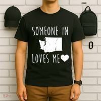 Someone In Washington Wa States Loves Me Heart Souvenir T-Shirt thumb 6