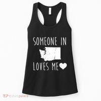 Someone In Washington Wa States Loves Me Heart Souvenir Women's Tank Top thumb 0