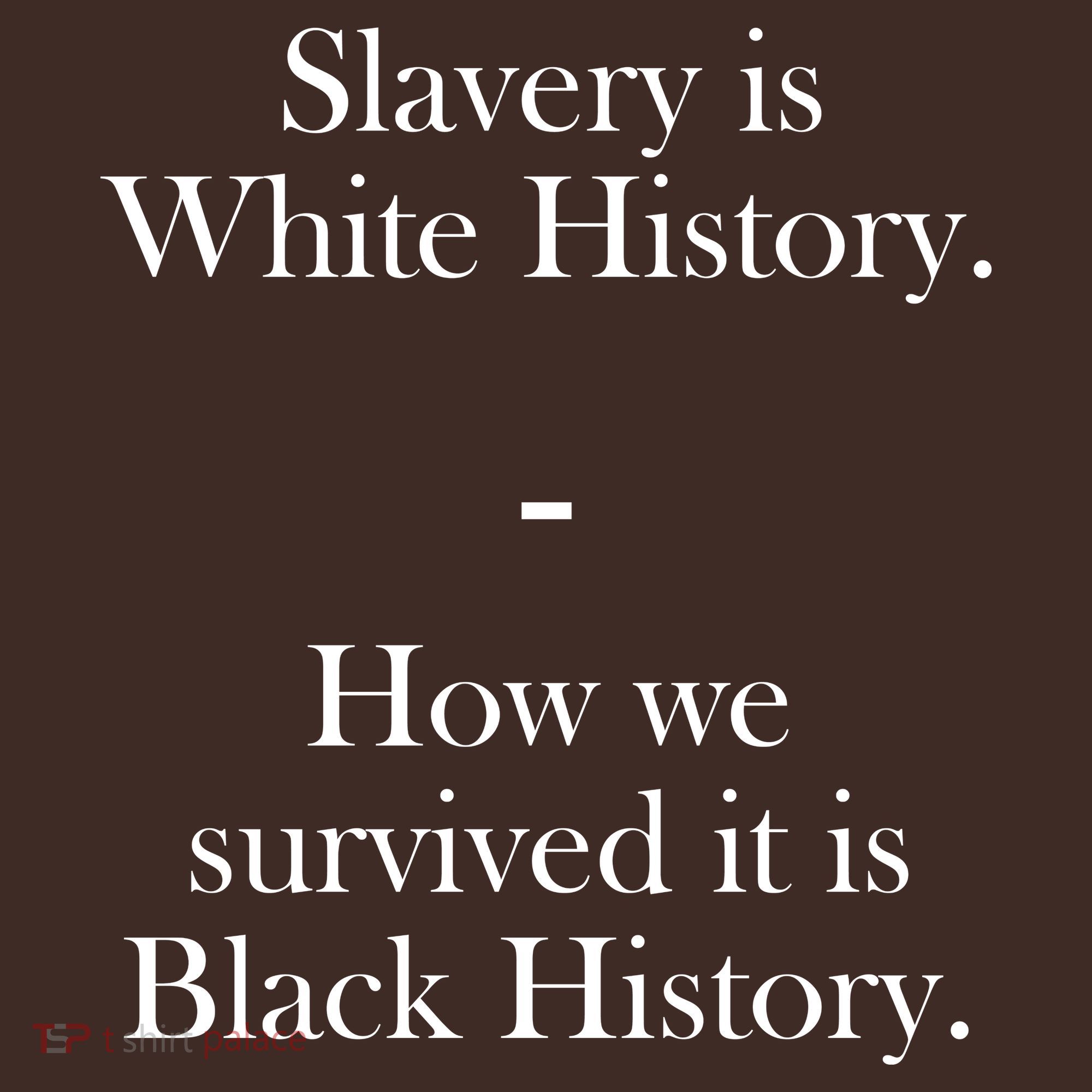 Slavery Is White History How We Survived It Is Black History Apron